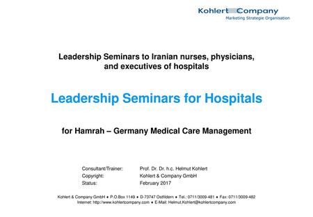 Leadership Seminars for Hospitals