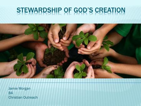 Stewardship of God’s Creation