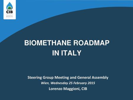 BIOMETHANE ROADMAP IN ITALY