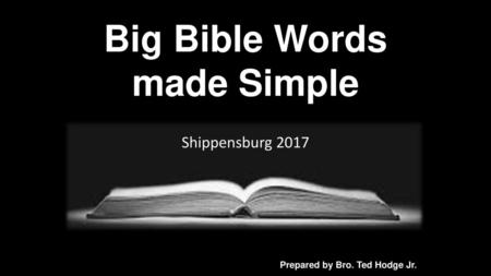 Big Bible Words made Simple