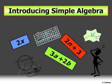 Introducing Simple Algebra