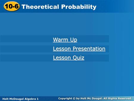 Theoretical Probability