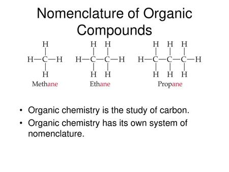 Nomenclature of Organic Compounds