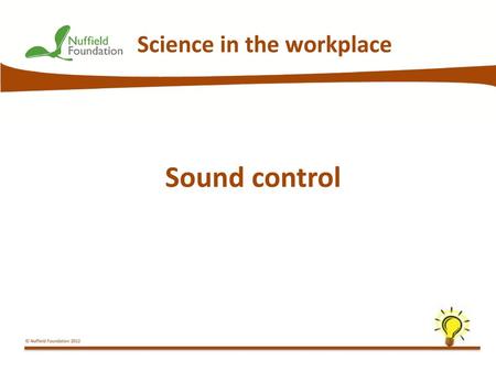 Science in the workplace