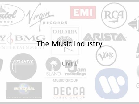 The Music Industry Unit 1.