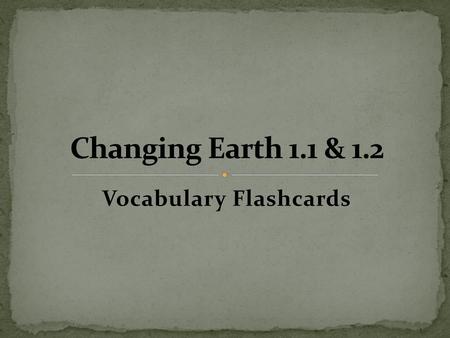 Vocabulary Flashcards