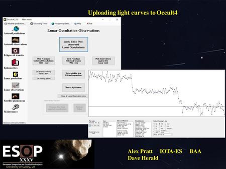 Uploading light curves to Occult4