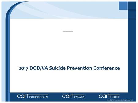 Accreditation of Comprehensive Suicide Prevention Programs