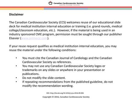 Copyright © 2016, Canadian Cardiovascular Society