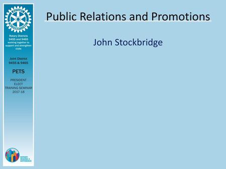 Public Relations and Promotions