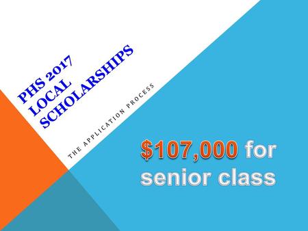 PHS 2017 Local Scholarships