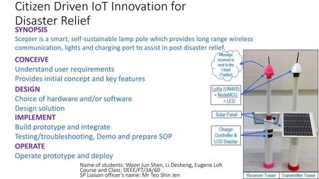 Citizen Driven IoT Innovation for Disaster Relief