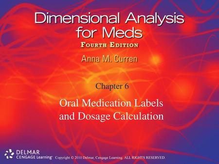 Oral Medication Labels and Dosage Calculation