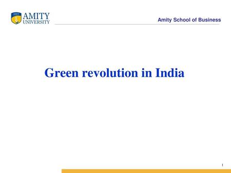 Green revolution in India