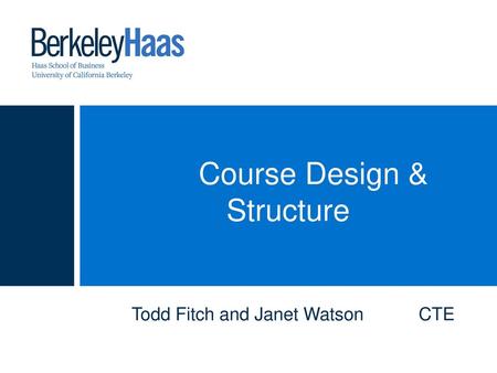 Course Design & Structure