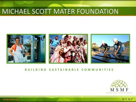 BUILDING SUSTAINABLE COMMUNITIES