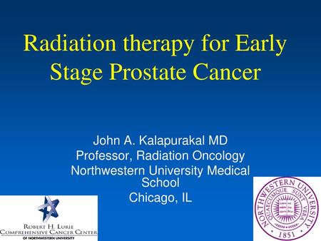 Radiation therapy for Early Stage Prostate Cancer