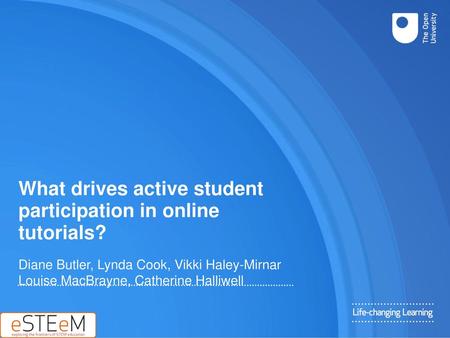 What drives active student participation in online tutorials?