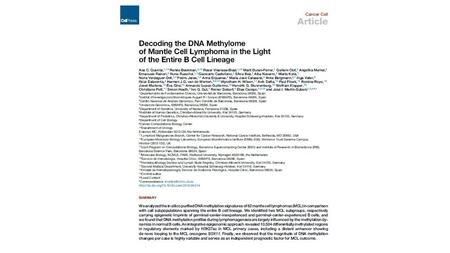 MATERIALS AND METHODS Epigenome analyses 82 primary MCLs