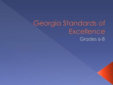 Georgia Standards of Excellence