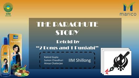 THE PARACHUTE STORY Retold by “2 Bongs and 1 Punjabi” IIM Shillong