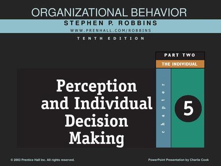 ORGANIZATIONAL BEHAVIOR