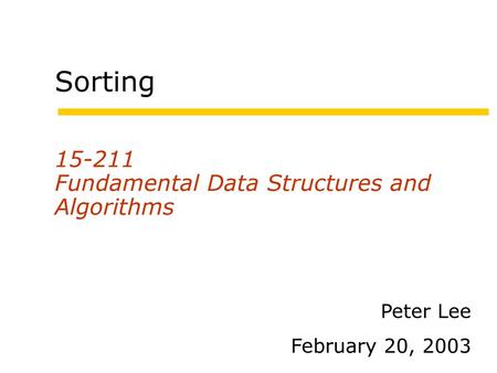 Fundamental Data Structures and Algorithms