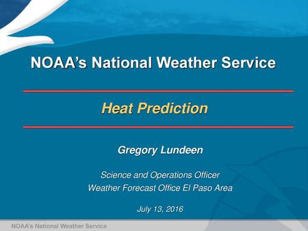 NOAA’s National Weather Service