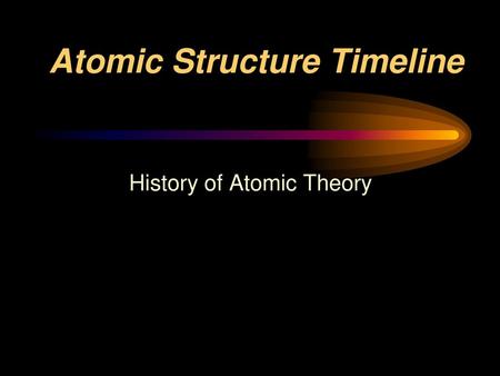 Atomic Structure Timeline