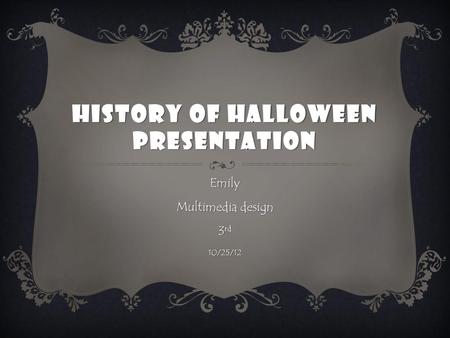 History of Halloween Presentation