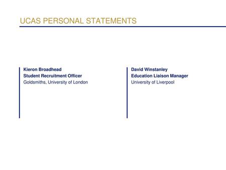 UCAS PERSONAL STATEMENTS