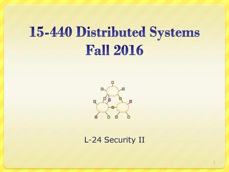 Distributed Systems Fall 2016