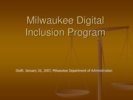 Milwaukee Digital Inclusion Program