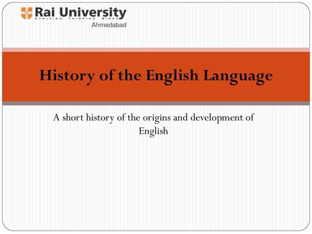 History of the English Language