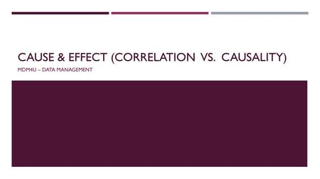 Cause & Effect (Correlation vs. Causality)