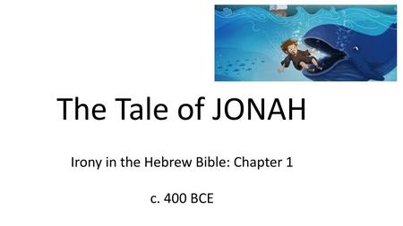 Irony in the Hebrew Bible: Chapter 1