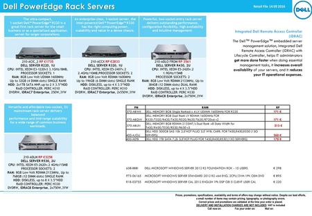 Dell PowerEdge Rack Servers