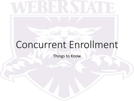 Concurrent Enrollment