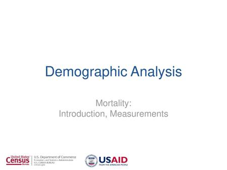 Mortality: Introduction, Measurements