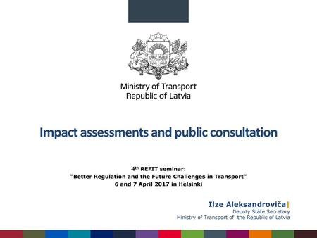 Impact assessments and public consultation