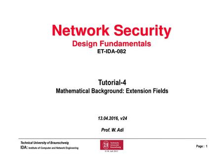 Mathematical Background: Extension Fields