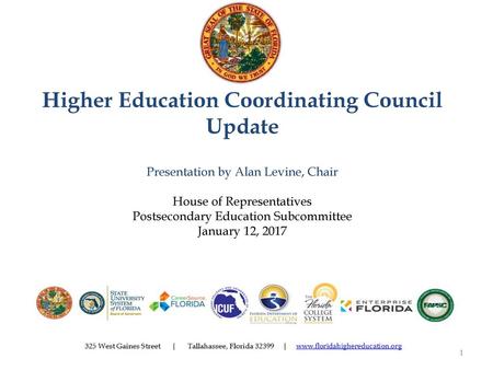 Higher Education Coordinating Council Update