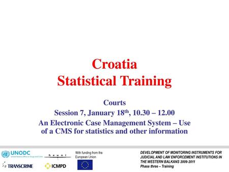 Croatia Statistical Training