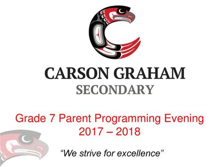 Grade 7 Parent Programming Evening