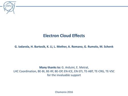 Electron Cloud Effects