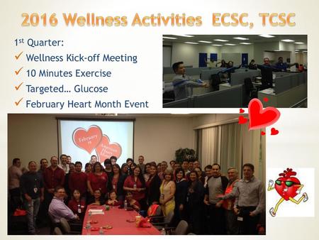 2016 Wellness Activities ECSC, TCSC