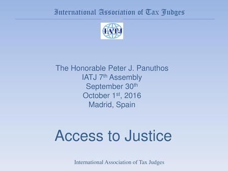 International Association of Tax Judges