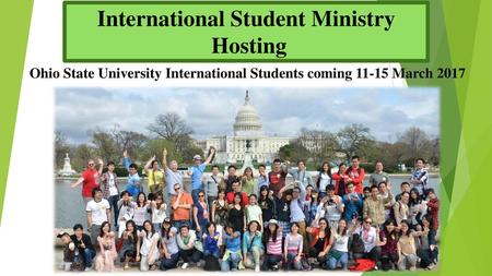 Ohio State University International Students coming March 2017