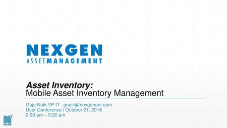 Asset Inventory: Mobile Asset Inventory Management