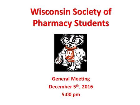 Wisconsin Society of Pharmacy Students